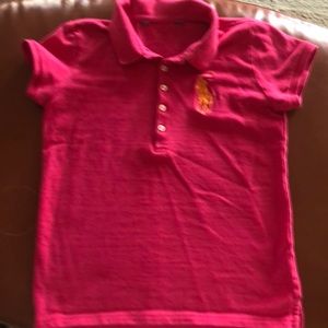 Ralph Lauren Polo Pink Shirt with Orange Horse